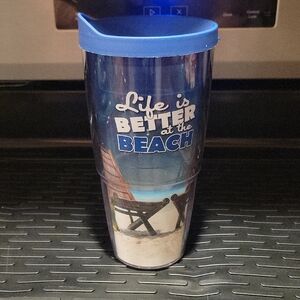 Tervis Beach Life Tumbler with Blue Lid